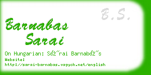 barnabas sarai business card